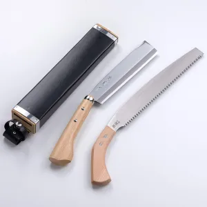 Hatchet 195mm(abt 7.7") & Saw 270mm(abt 10.6") set"Aogami Steel", Handmade by Japanese Craftsmen