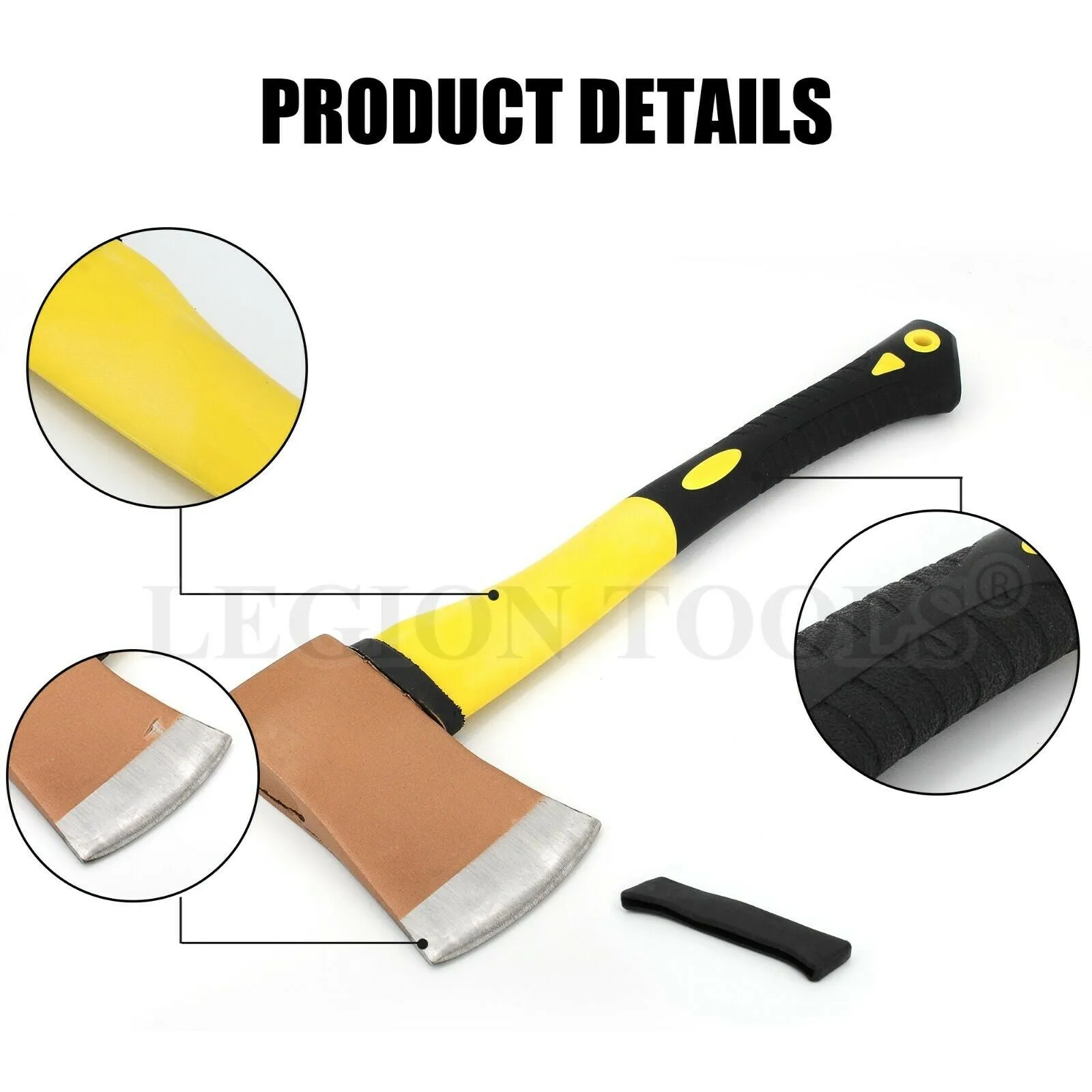 Hatchet Black Steel Rubber Handle 370MM