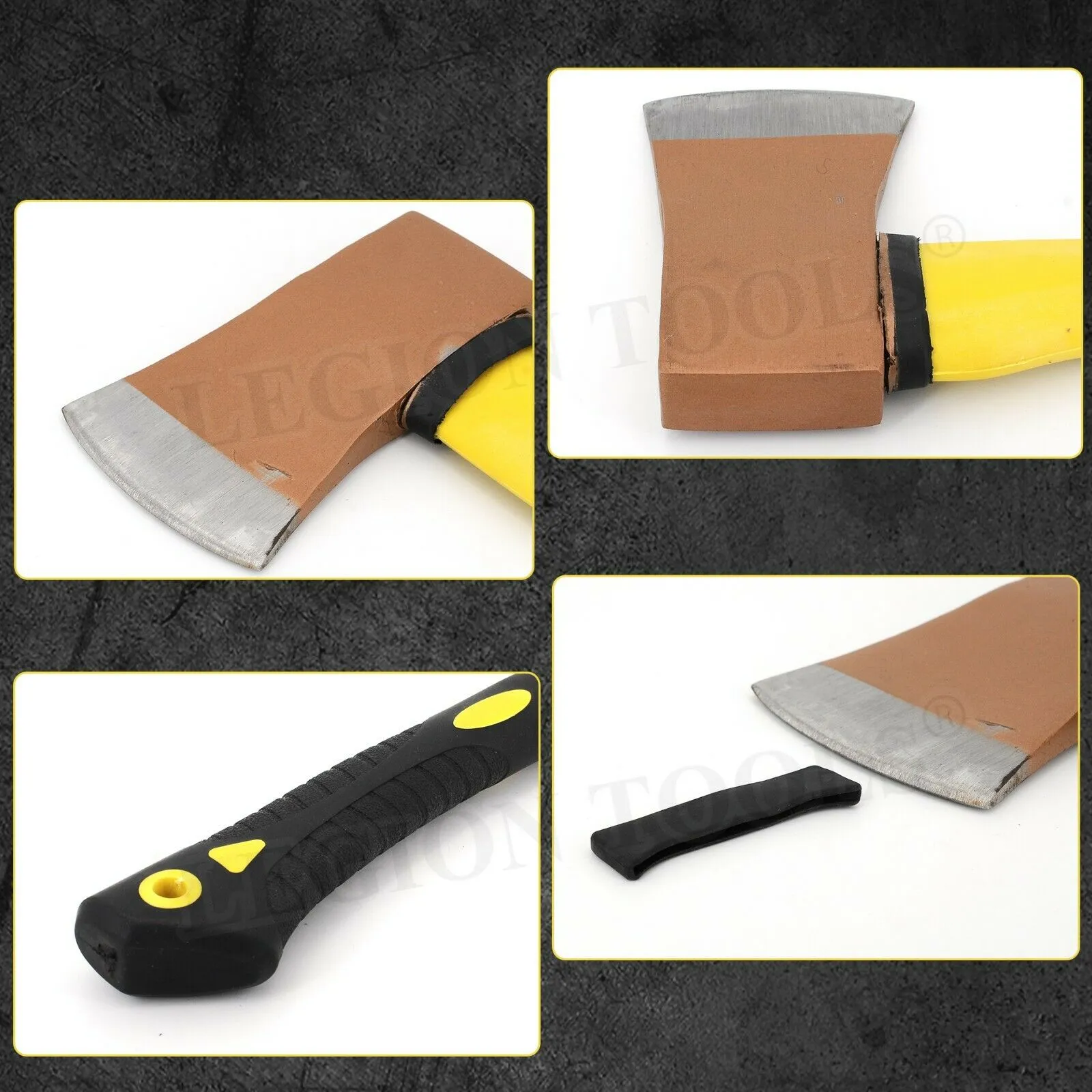 Hatchet Black Steel Rubber Handle 370MM