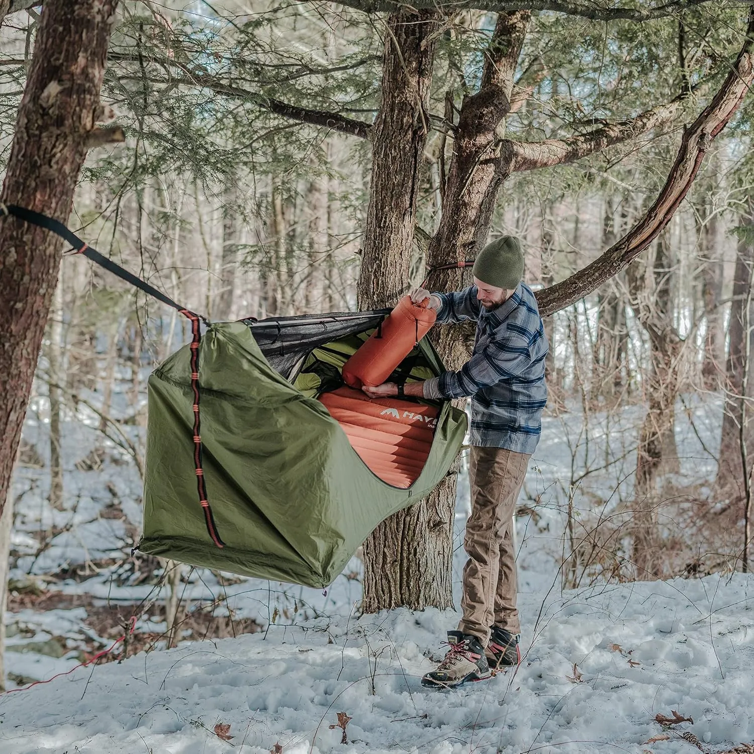 Haven Tents Lay Flat Hammock Tent - Waterproof Tent & Camping Hammock with Mosquito Net - Includes Insulated Pad and Rainfly - Haven Tent, Haven XL, Haven Safari