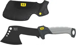 Hawk Hatchet with 2.5" Stainless Steel Blade, Rubber Overmold Handle & Nylon Sheath | Durable Corrosion-Resistant Full-Tang Small Axe for Hunting, Camping & Survival