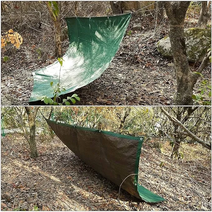 Heavy Duty 10 Mil Tarp Cover Waterproof UV Resistant Tarpaulin Used for Outdoor, Hunting, Camping, Backpacking, Canopy Tent, Ground Tarp, Cover Boat, Motorcycles, Roofs, Wood