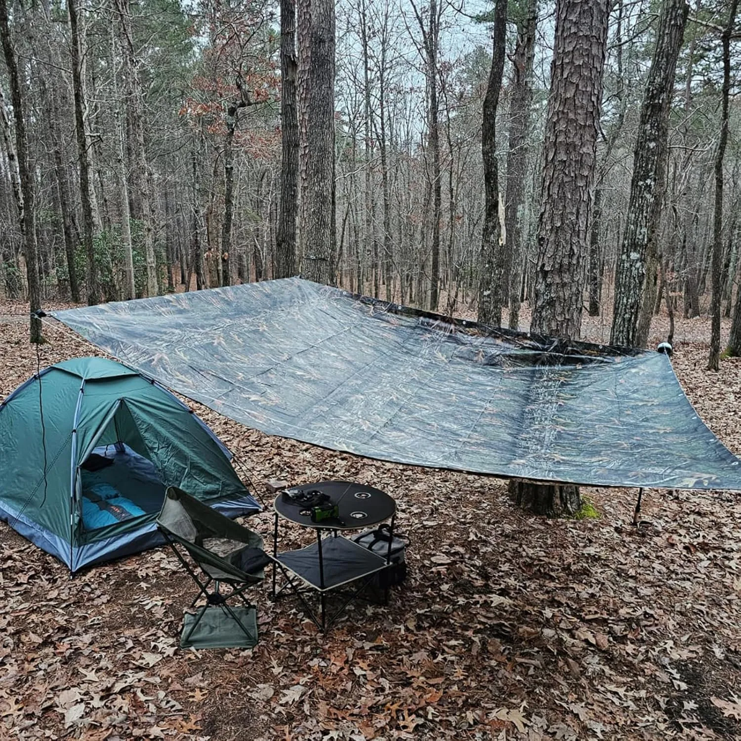 Heavy Duty 9 Mil Tarp Cover Waterproof UV Resistant Tarpaulin Used for Outdoor, Hunting, Camping, Backpacking, Canopy Tent, Ground Tarp, Cover Boat, Motorcycles, Roofs, Wood