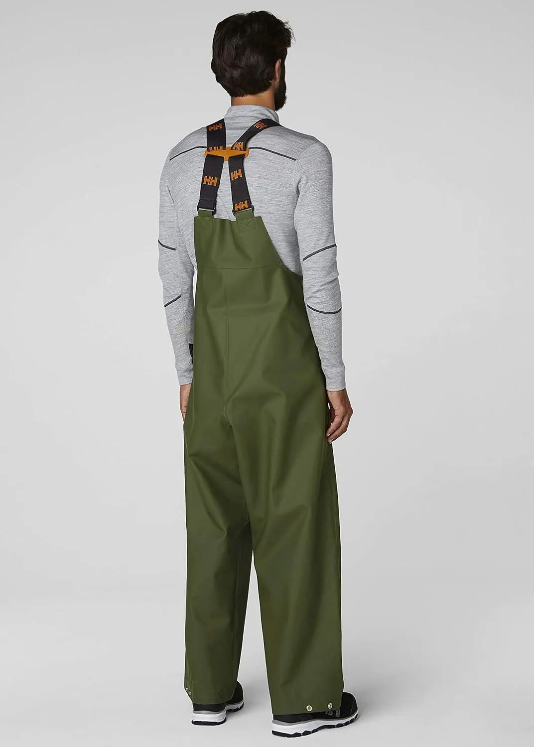 Helly-Hansen Workwear Storm Waterproof Bib Pants for Men Made from Heavy-Duty Breathable PVC-Coated Polyester for Mobility