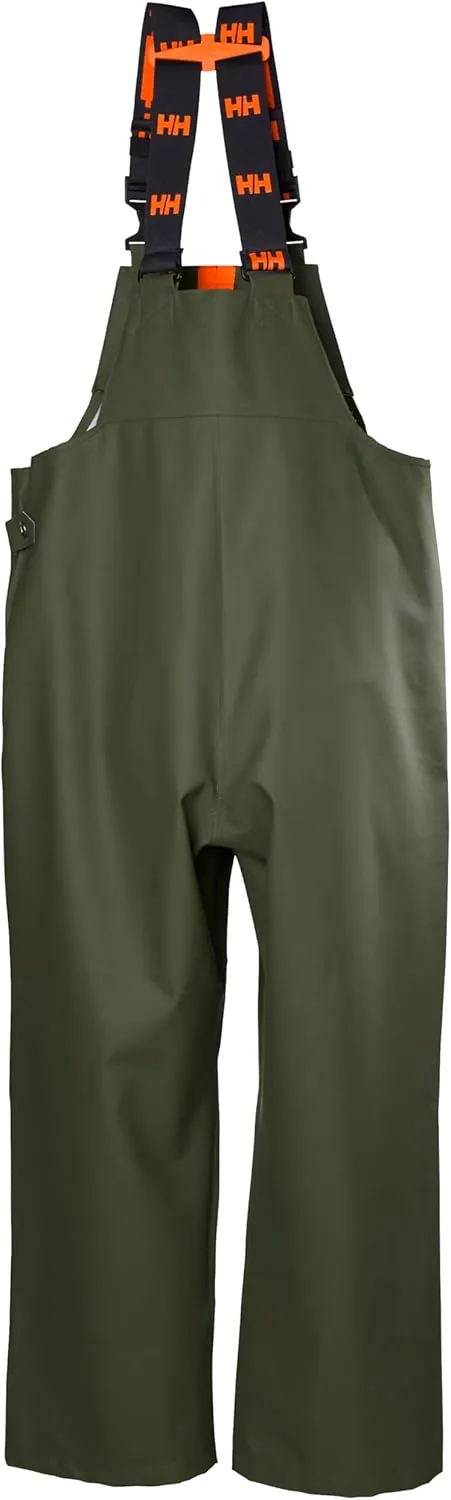 Helly-Hansen Workwear Storm Waterproof Bib Pants for Men Made from Heavy-Duty Breathable PVC-Coated Polyester for Mobility