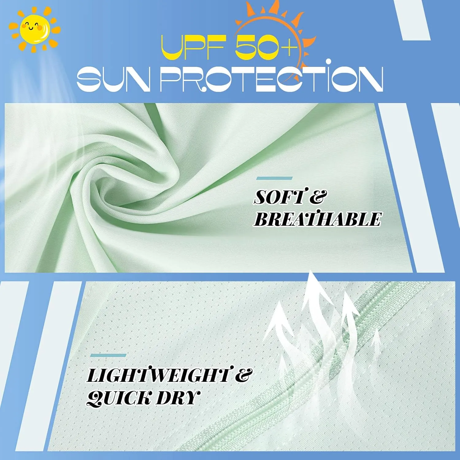 Hercicy 2 Pcs UV Protection Clothing Sun Protection Hoodie Jacket Full Zip UV Block Clothing for Women
