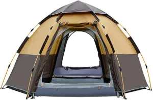Hexagonal Tent 5-8 Person Outdoor Automatic Camping Tent Quick Set Up Folding Portable Thickened Field Camping Pop Up Dome Family Tent for Camping,Hiking,Traveling