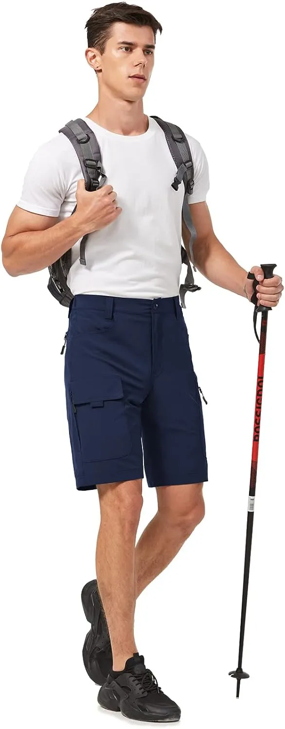 Hiauspor Men's Hiking Cargo Shorts 9"/10" Quick Dry Lightweight Waterproof for Golf Tactical Fishing Casual with 6 Pockets