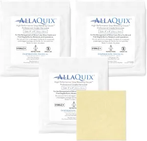 High Performance Stop Bleeding Gauze Pads – 3-Pack (4"x4") | Hemostatic Wound Dressing for Cuts & First Aid Kits | Sterile, Drug-Free, Fast Clotting Pads