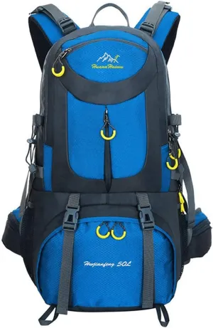 Hiking Backpack 50L Climbing Camping Backpack Large Rucksack for Trekking Travel Outdoor Sport(Blue)