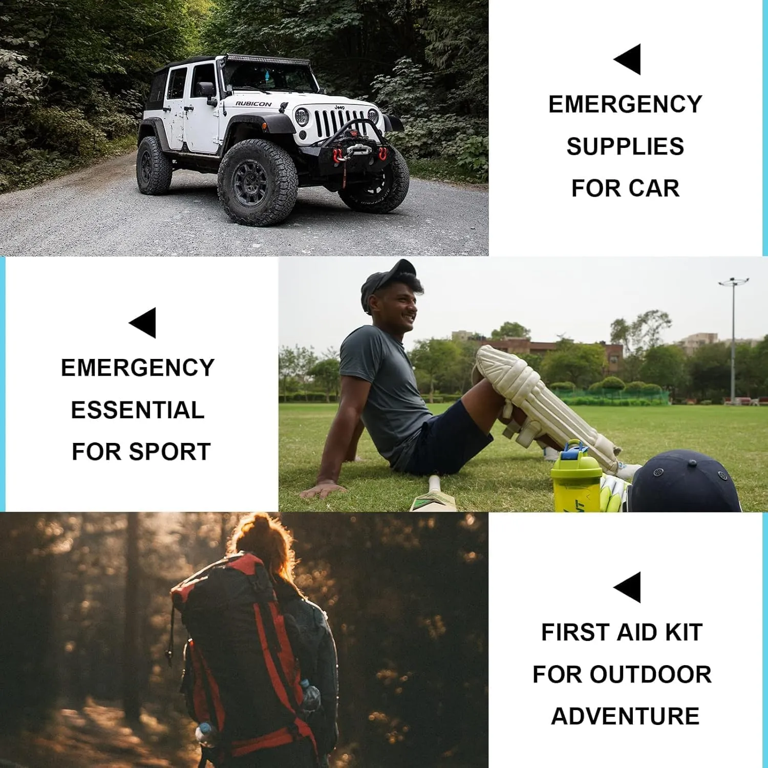 Home Car First Aid Kit Refill Supplies for Business 300Pcs Emergency Kits Urgent Essential for Workpalce Outing Skating Waterproof First Aid Blue Bag for Backpacking 1st Aid