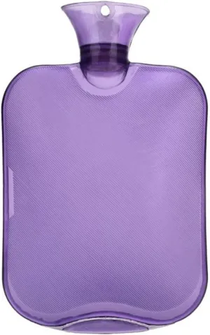 Hot-Water Bag，Hot Water Bottle Warm Handbag Flushing Water Explosion-Proof Thickened Transparent/Purple