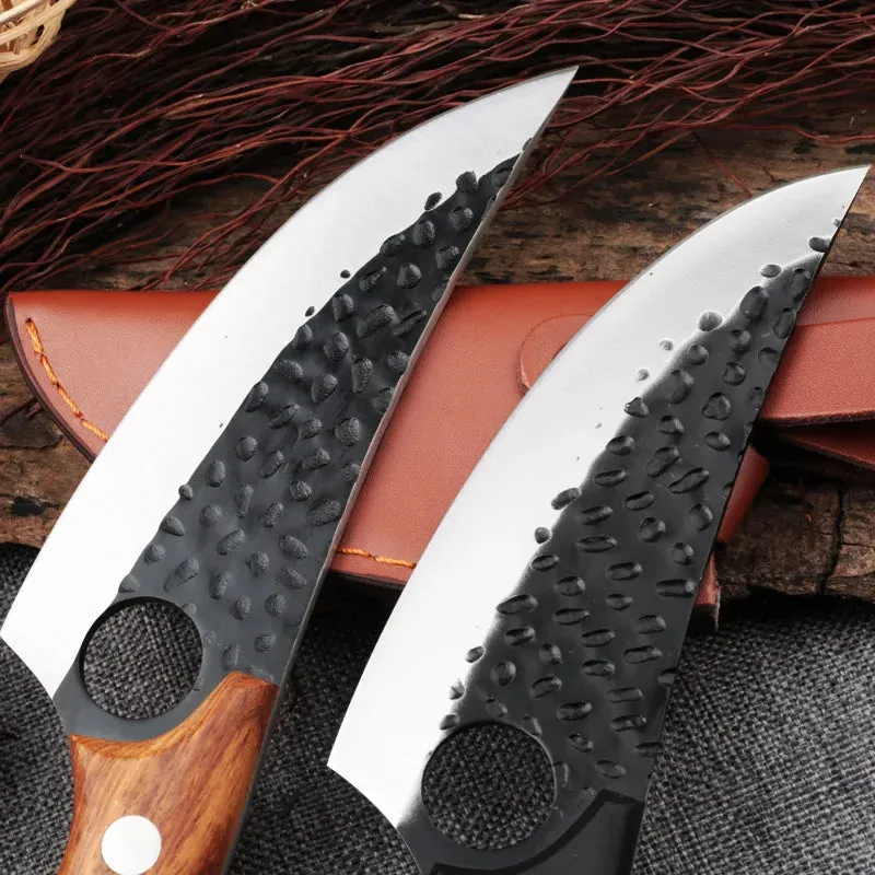 Huusk Japanese Chef Knife – Handmade with Leather Case & Gift Box