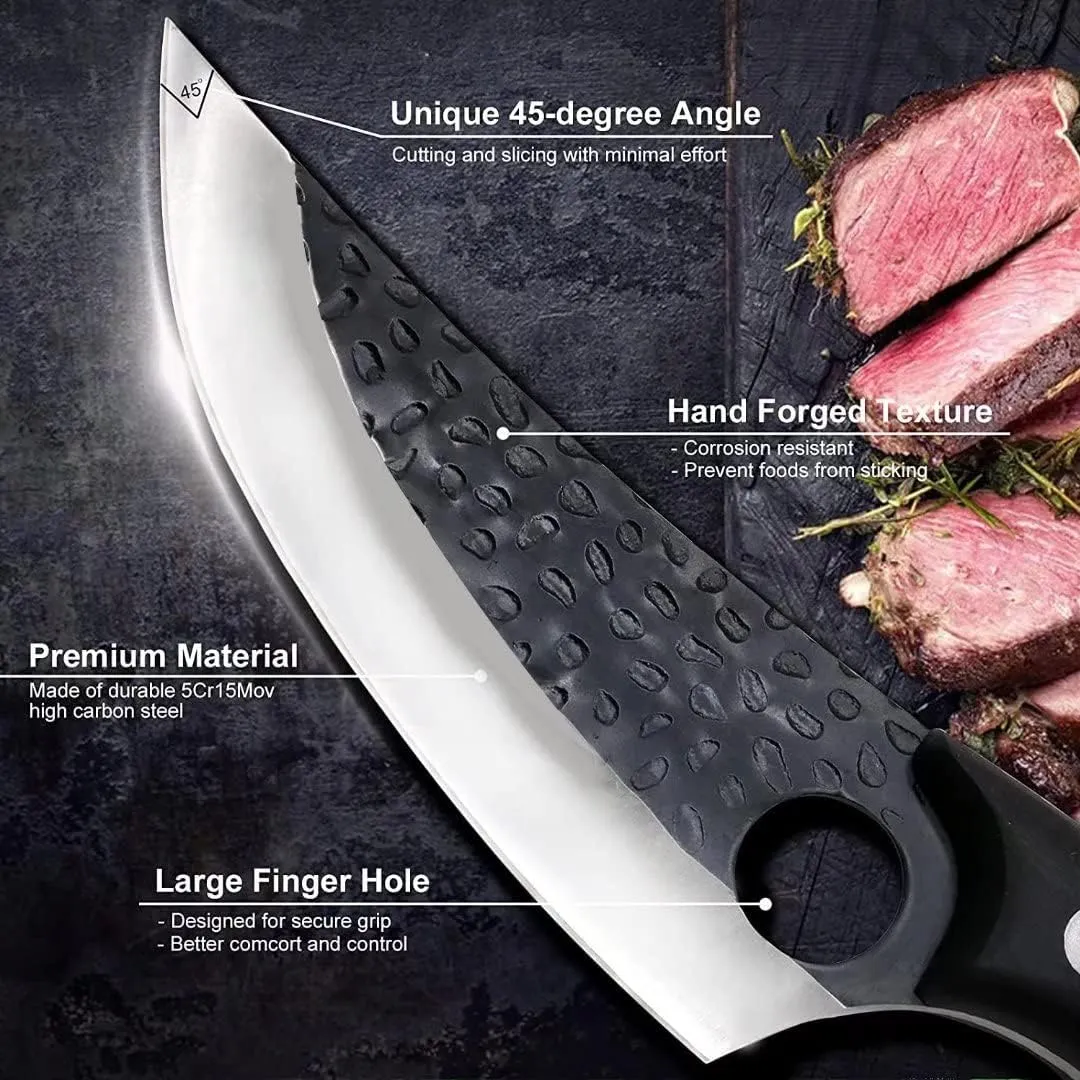 Huusk Japanese Chef Knife – Handmade with Leather Case & Gift Box