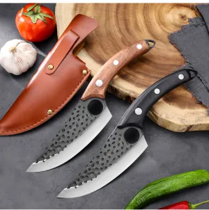 Huusk Japanese Knife – Hand-Forged Chef Knife with Leather Sheath