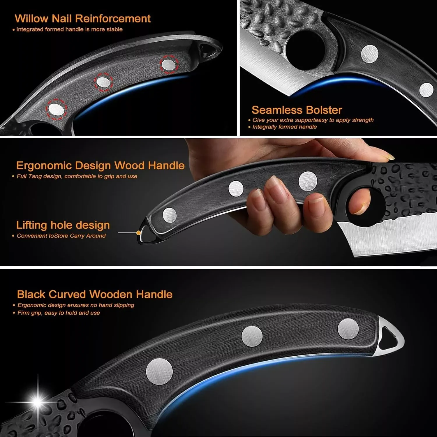 Huusk Japanese Knife – Hand-Forged Chef Knife with Leather Sheath