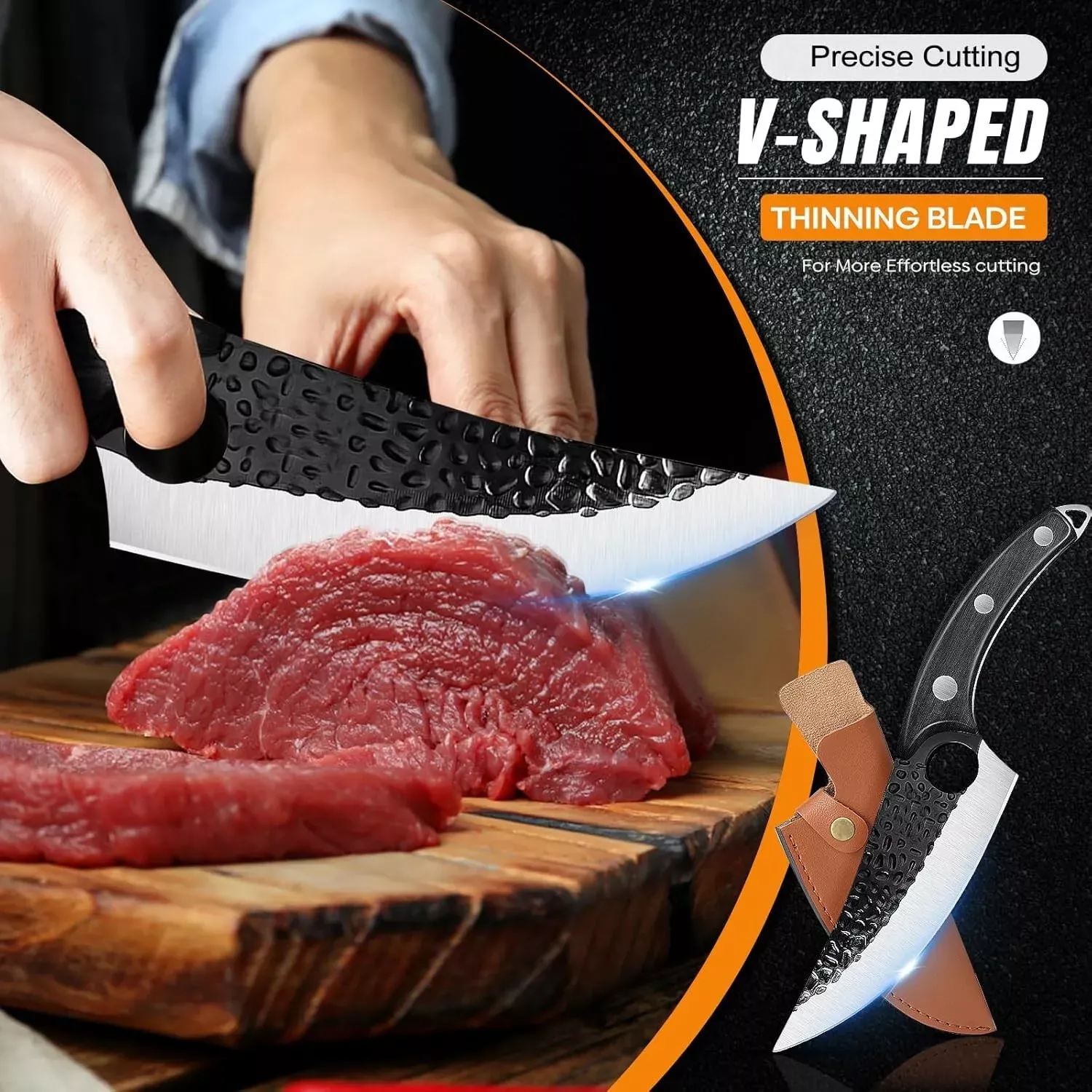Huusk Jараnеѕе Handmade Kitchen Knife with Leather Case