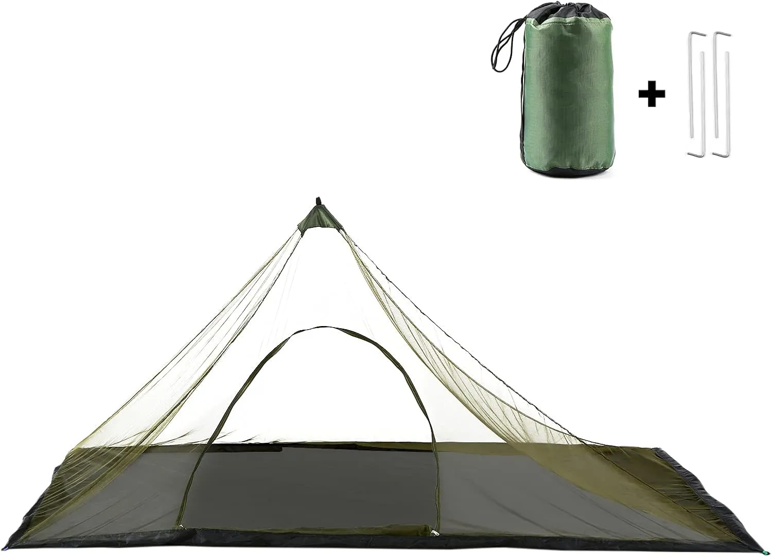 HXBER Camping Tent with Carry Bag Water Resistant Outdoors Mesh Tent for Backpacking Hiking Camping Fishing, Green