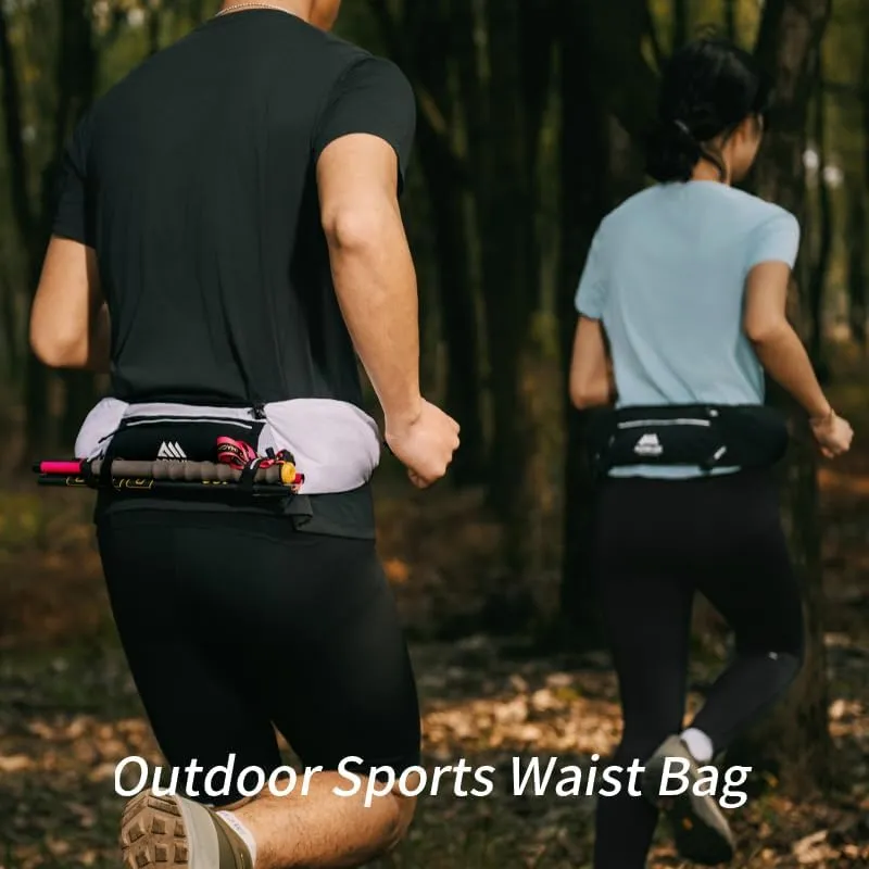 Hydration Running Belt Adjustable, Reflective & Lightweight Runners Waist Pouch for Men Womens, for Marathon Running Hiking Camping (A-Black 500ml Flask)