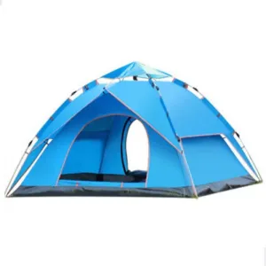 Hydraulic Automatic Pop Up Tent, Double-Layer Camping Tent, 3-4 Person Camping Tent, Good Stability, for Outdoor Camping-215 * 215 * 135Cm