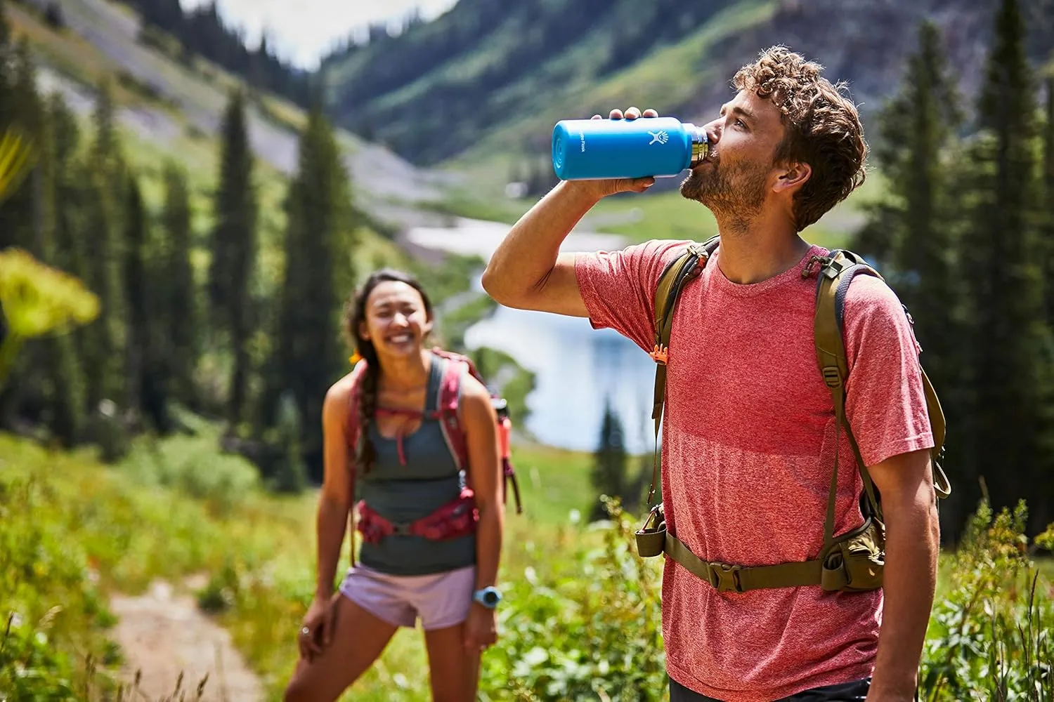 Hydro Flask Water Bottle - Stainless Steel & Vacuum Insulated - Wide Mouth 2.0 with Leak Proof Flex Cap - 32 oz, Spearmint