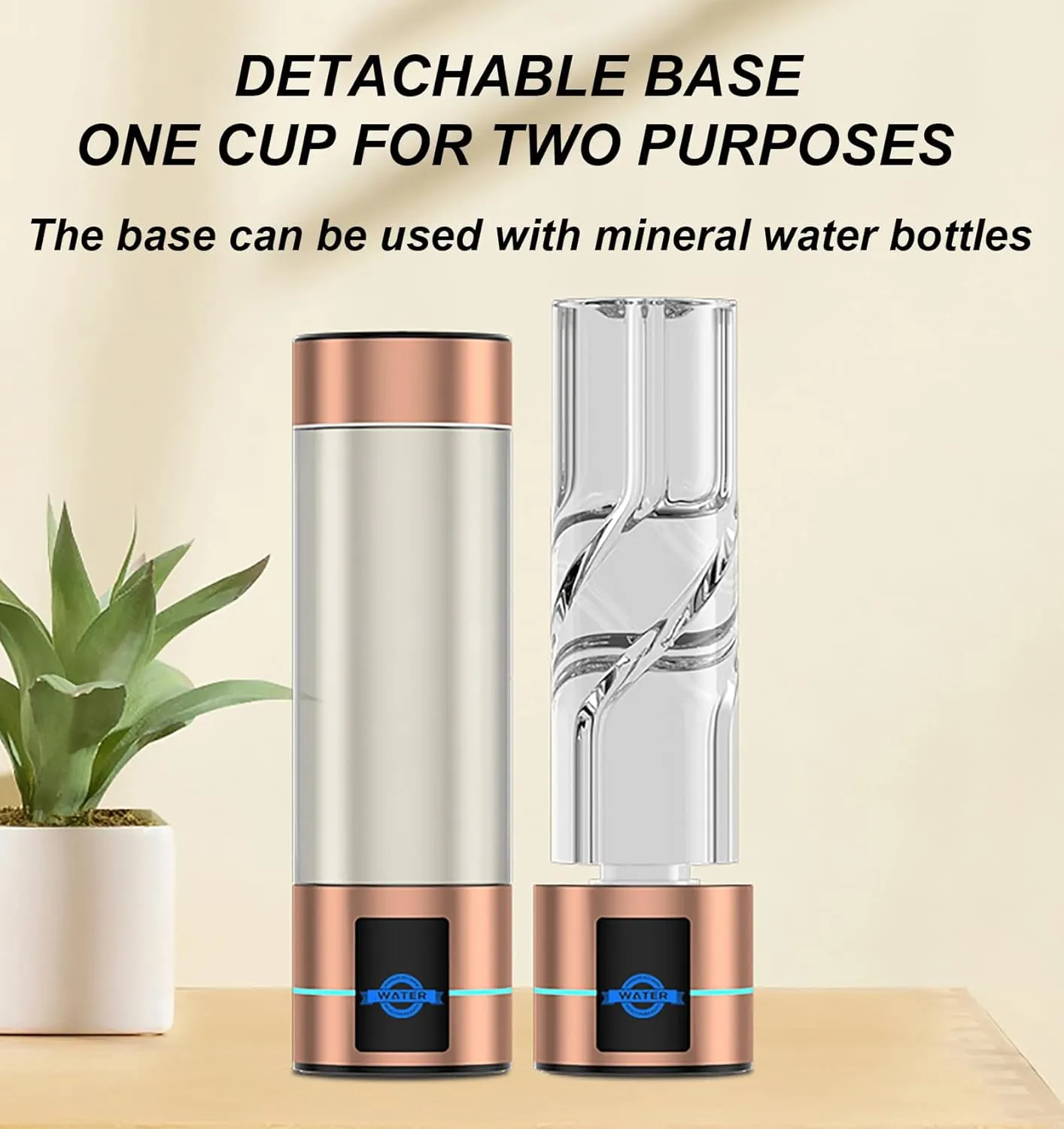 Hydrogen Water Bottle 2024, 2500-3000ppb High Concentration, Hydrogen Water Bottle Generator, Portable Ion Hydrogenated Water Machine, SPE/PEM Electrolysis Technology