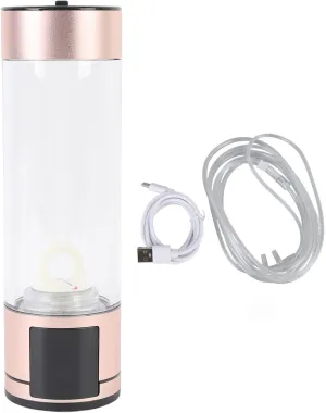 Hydrogen Water Bottle Generator, 400ml Portable Hydrogen Rich Water Bottle, 2 Modes with Type C Charging, for Office,Travel and Daily Drinking (Golden)