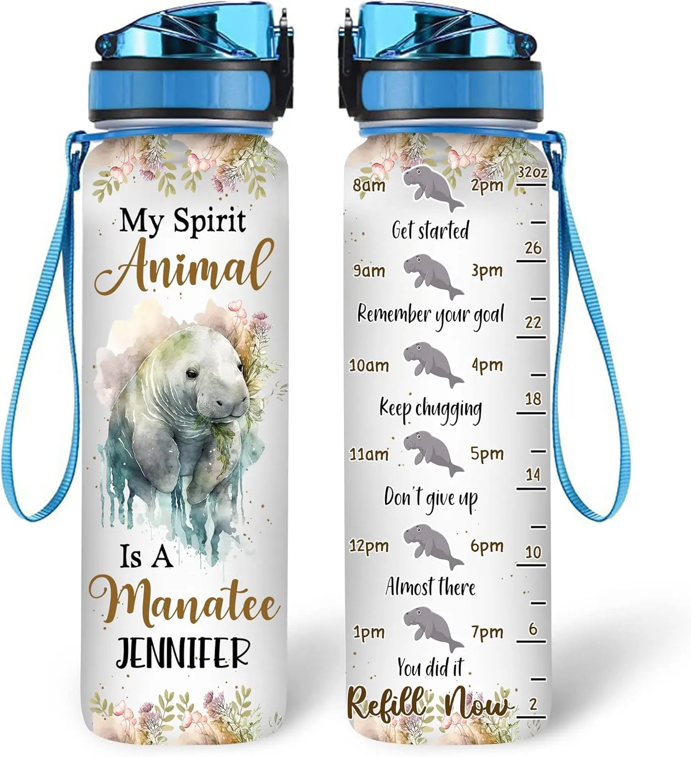 Hyturtle Manatee Water Bottle No Title 11042023 (Manatee 2)