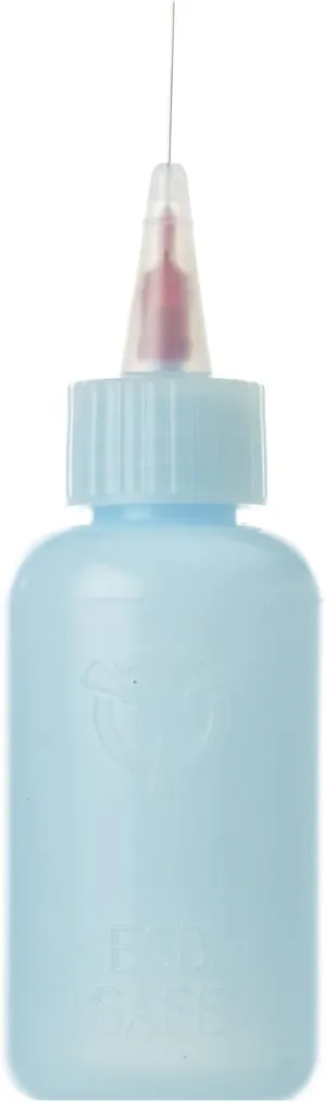 I.C. ESD Safe Flux Dispensers, Static Dissipating with Stainless Steel Needle Tip, Leak-Proof, Corrosion-Resistant, Recyclable, 26G Needle, Translucent for Easy Monitoring (FD-1-ESD)