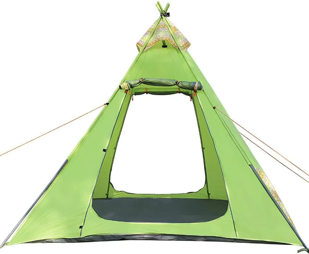 Indian Tent Family Outdoor Camping Tent 3-4 Persons Tribal Style Pyramid Tent Indoor Tent for Children
