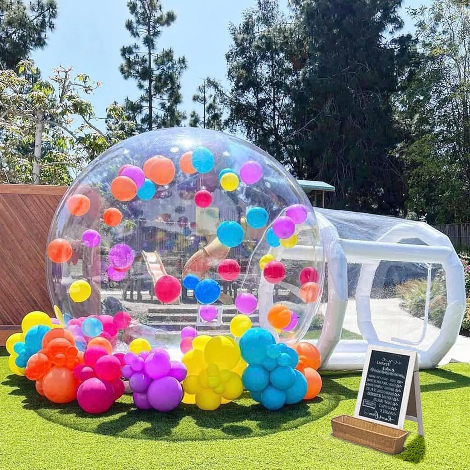 Inflatable Bubble Tent, Inflatable Bubble House, Commercial Grade Tarpaulin PVC Dome Tent for Kids Party, Transparent House for Commercial/Outdoor/Backyard/Garden