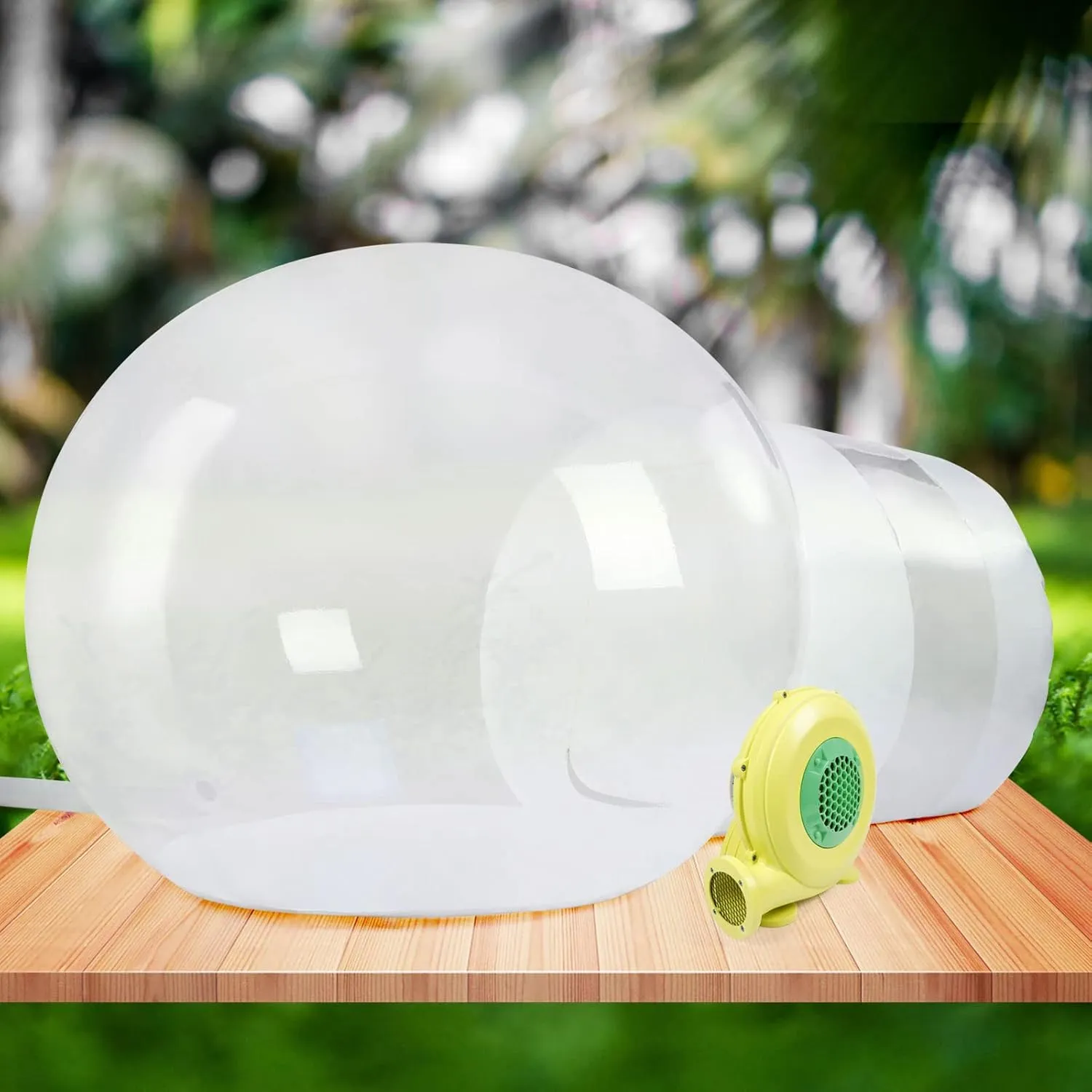 Inflatable Bubble Tent with Tunnel 10ft Translucent Dome Camping Cablin w/Blower for Outdoor Backyard Camping Stargazing