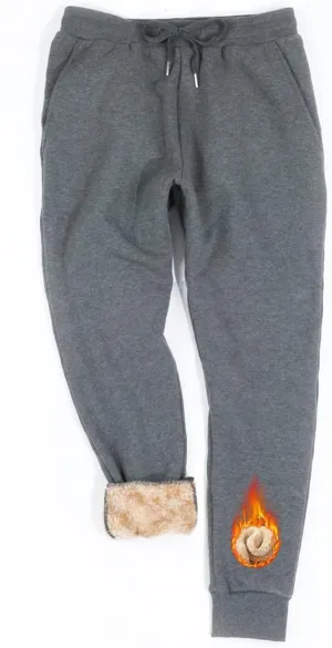 Inno Men's 30" 32" 34" 36" 38" Sherpa Fleece Lined Jogger Pants Warm Sweatpants Thermal Winter Athletic Lounge Short Tall