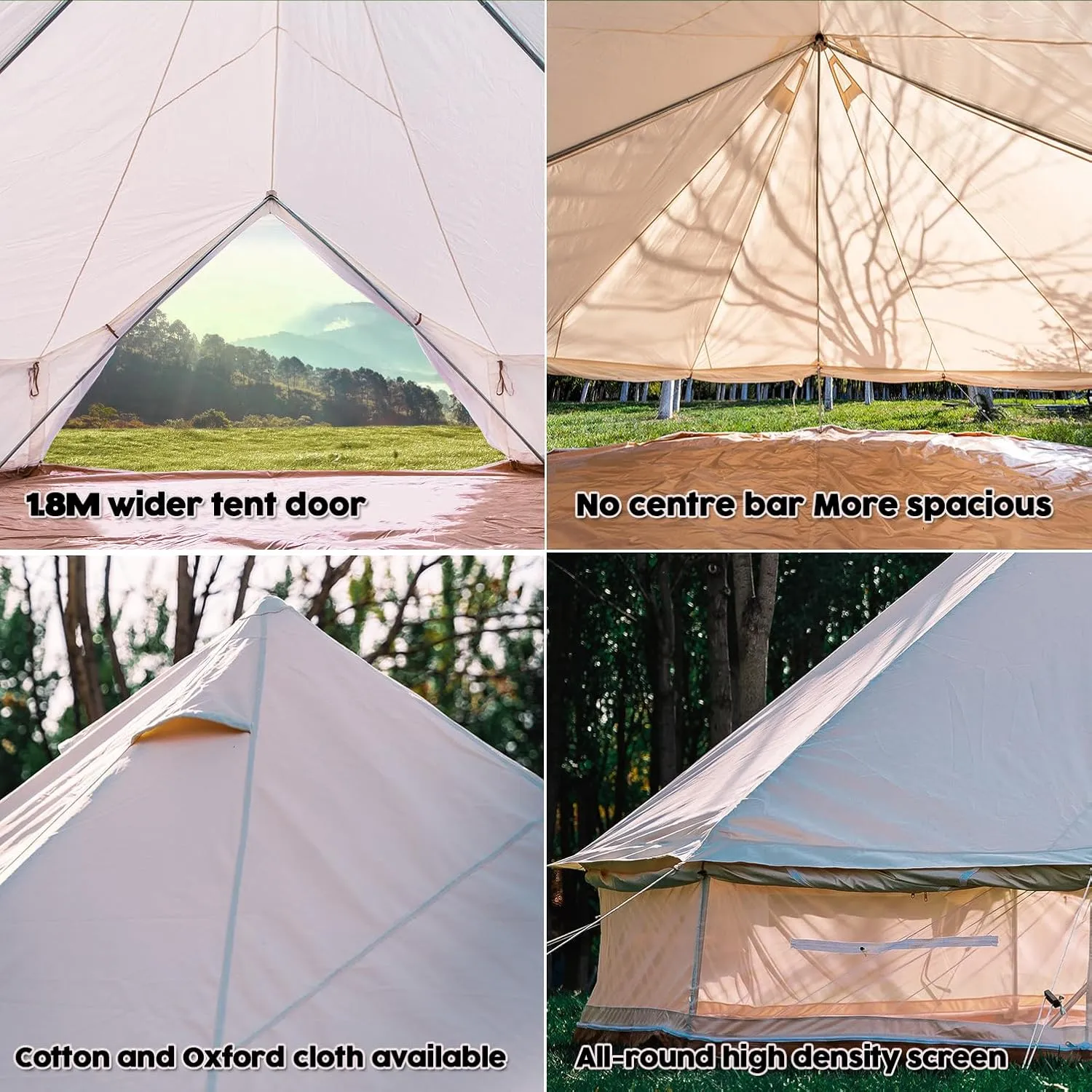 Instant Cabin Tent 3-4 Person Camping Tent - Family Waterproof Backpack Tents with Top Rainfly, Easy Set Up with Carry Bag for 4 Season Hiking Glamping Beach Outdoor