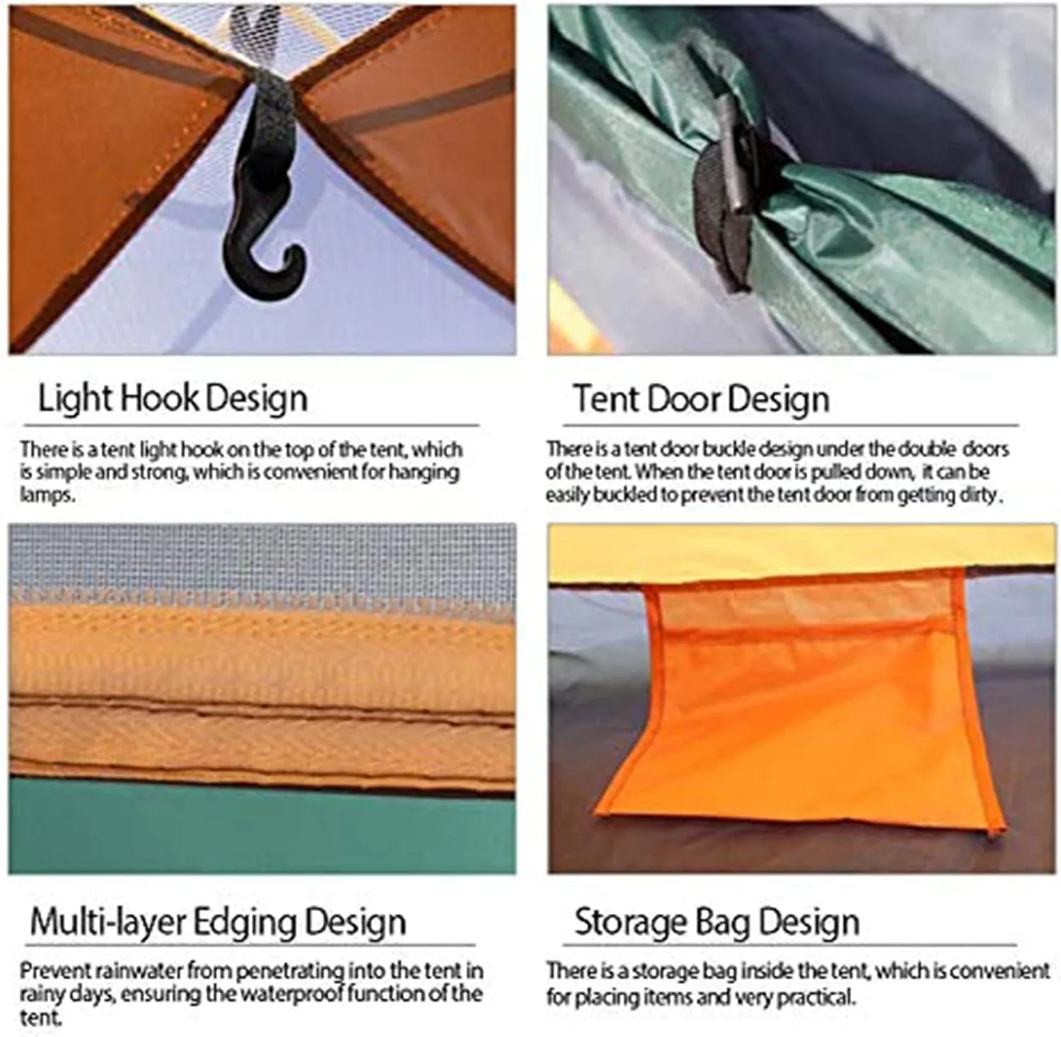 Instant Pop-up Lightweight Camping Tent for 2 Persons Outdoor Easy-to-Set Automatic Family Travel Tent Portable Backpack Ultra-Light Waterproof Wind-Proof Uv-pr 2-3 People