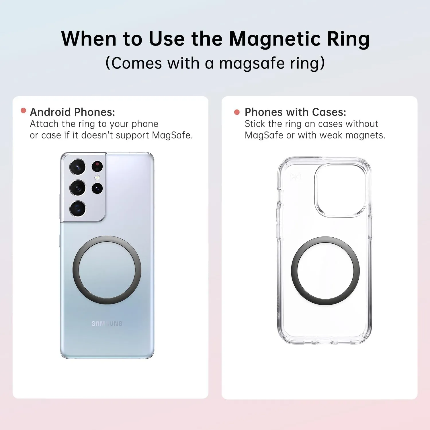Insulated Magnetic Water Bottle - Reusable Stainless Steel Bottle with MagSafe Compatible Phone Holder -Keeps Cold for 24 Hours - Perfect for Gym, Sports, and Travel- Navy Blue 32oz