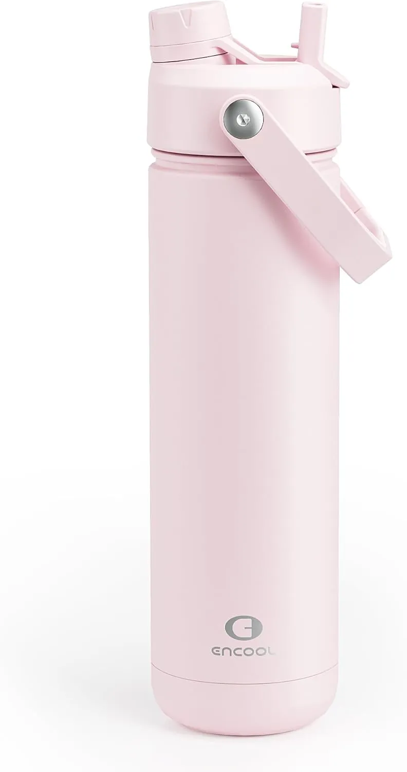 Insulated Stainless Steel Water Bottle with Straw