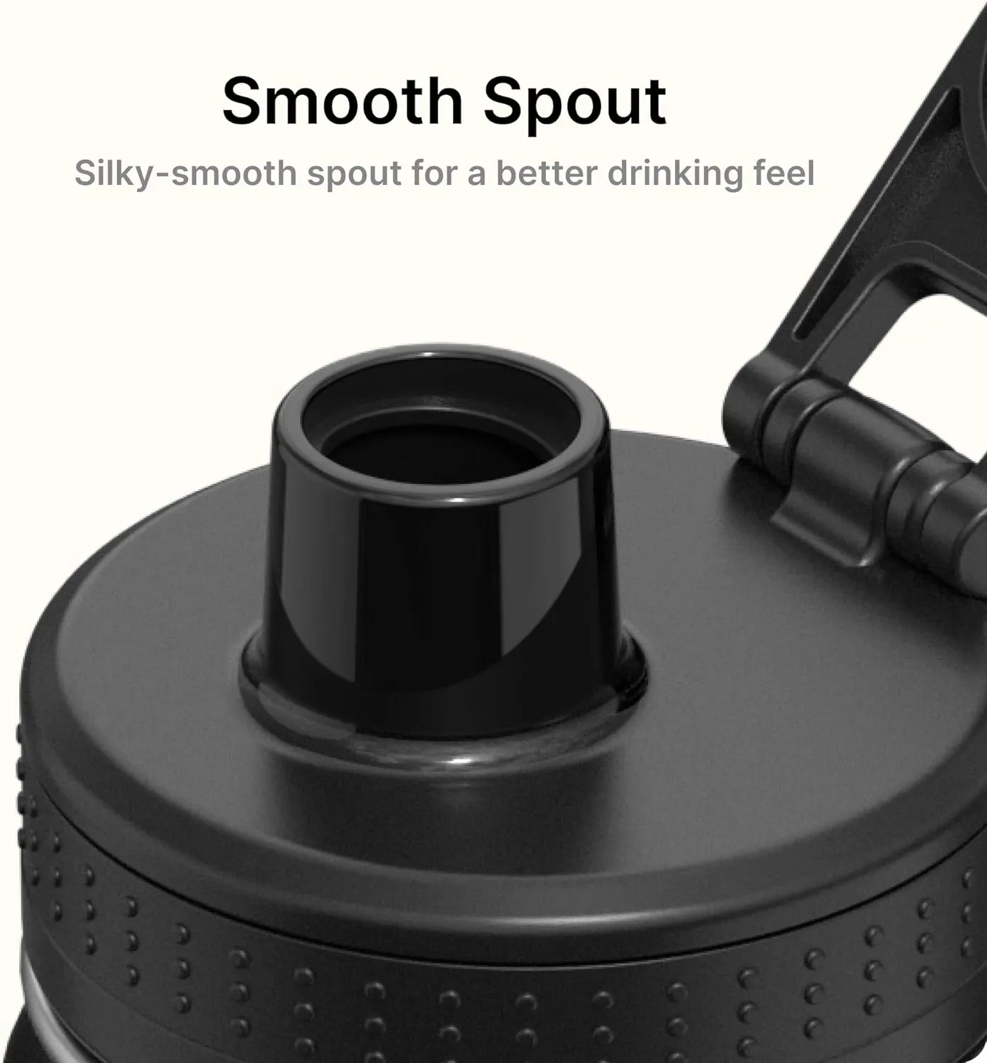 Insulated Water Bottle-22 oz Stainless Steel Double Wall Vacuum Wide Mouth Sports Water Bottle with Spout Lid-Metal Leak Proof Water Flask for Travel (Black)