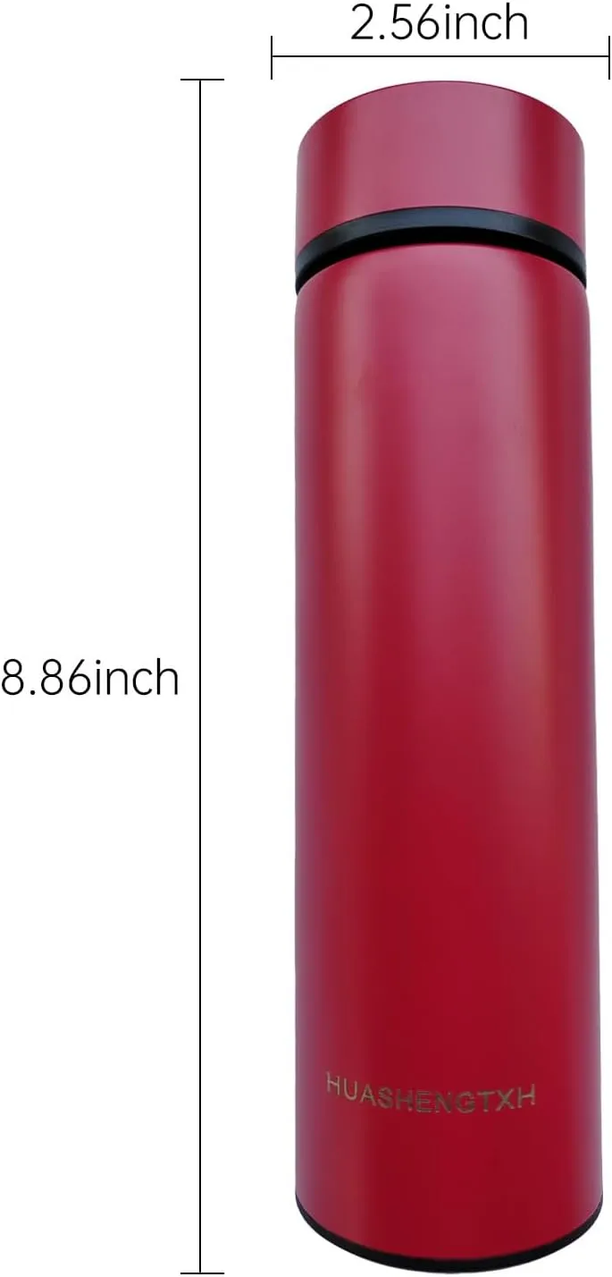 Insulating Water Bottle Outdoor Sports Stainless Steel Insulating Bottle Vacuum Sealed Coffee Bottle Travel Water Bottle Cold and Hot Water Bottle(Red）