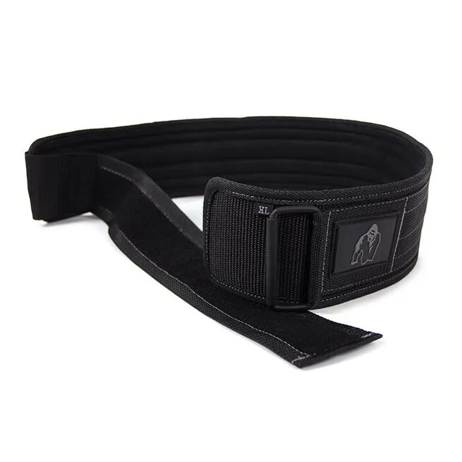 INTE INNE! Gorilla Wear 4 Inch Nylon Belt, Svart/Grå
