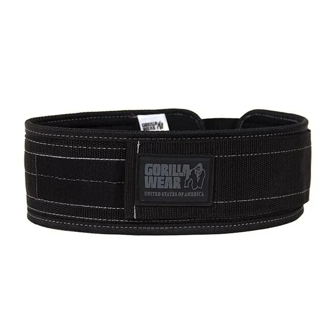 INTE INNE! Gorilla Wear 4 Inch Nylon Belt, Svart/Grå