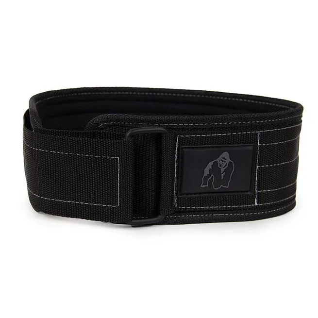 INTE INNE! Gorilla Wear 4 Inch Nylon Belt, Svart/Grå