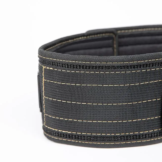 INTE INNE! Gorilla Wear 4 Inch Nylon Belt, Svart/Guld