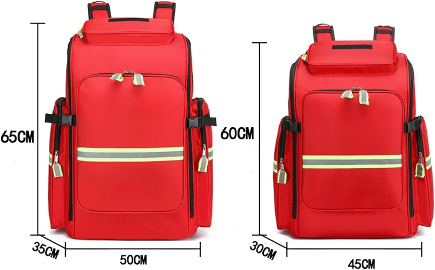 IOCCIOBB First Aid Bag Empty Emergency Bag First Responder Trauma Multi-Pocket Traveling Field Trips Camping Essentials(Red,55x37x25cm)