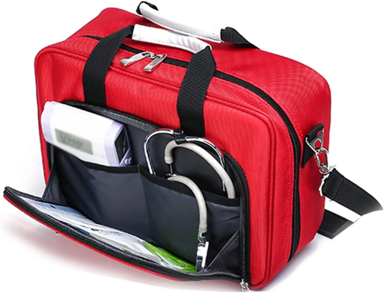 IOCCIOBB Professional Empty First Responder Bag Emergency Shoulder Bag Empty, Trauma First Aid Kits Storage Bag (Bag Only)(Navy Blue)