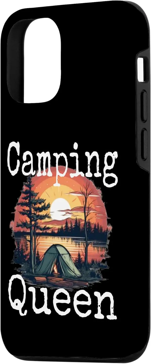 iPhone 13 Camping Queen Funny Retro Camp Sunset Matching Group Getaway Case
