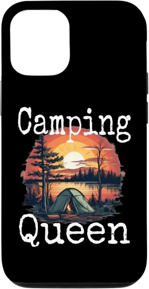 iPhone 13 Camping Queen Funny Retro Camp Sunset Matching Group Getaway Case