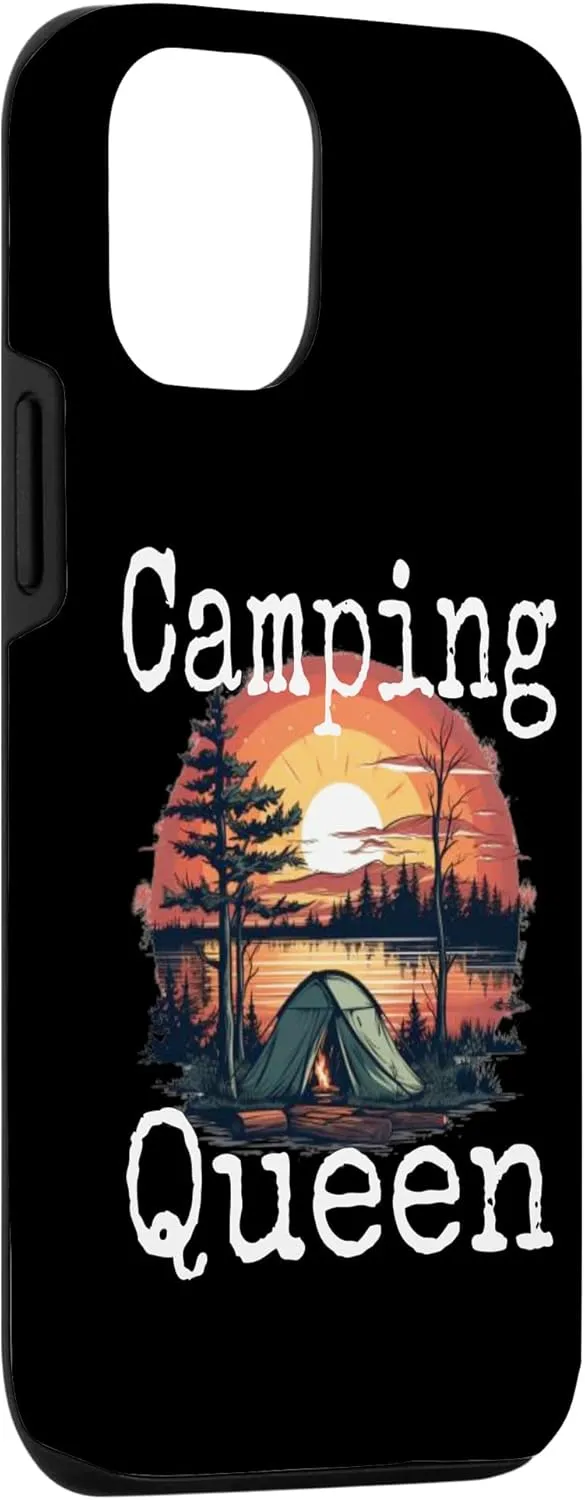 iPhone 13 Camping Queen Funny Retro Camp Sunset Matching Group Getaway Case