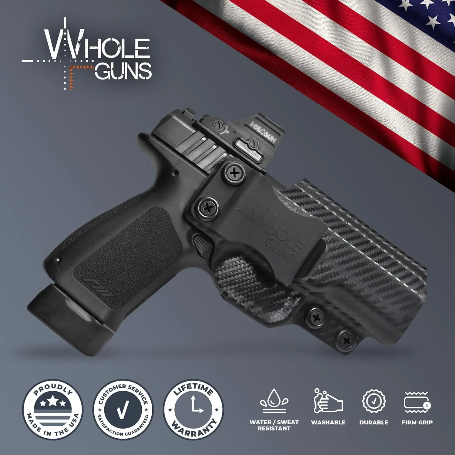 IWB Sweat Guard Holster - Inside The Waistband Holster - fits S&W CSX E-Series 3.6''