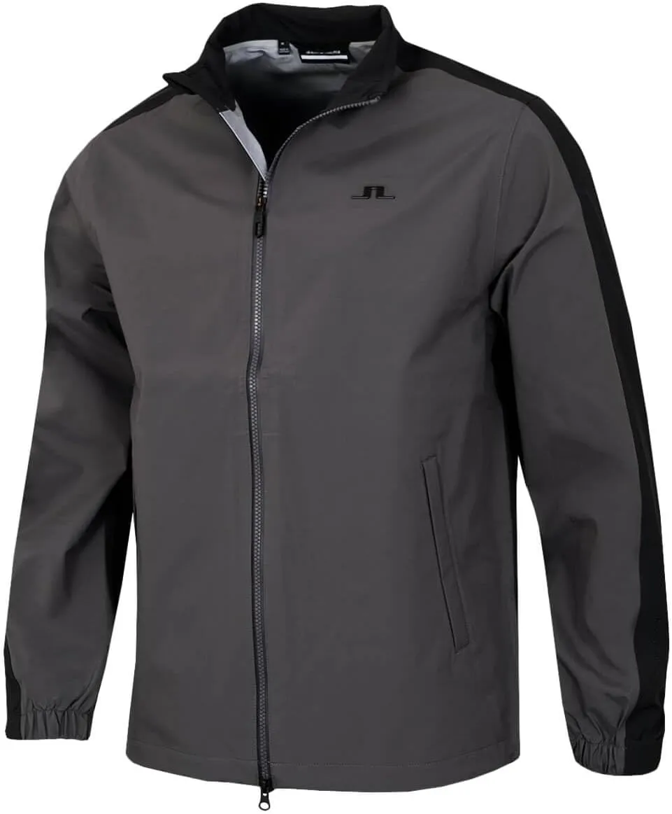 J.Lindeberg Men's Theo Waterproof Windproof Golf Rain Jacket - Black - XL